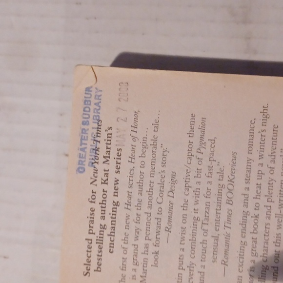 $4 Add-on "Heart of Fire" by Kat Martin - Paperback Book - Picture 9 of 10